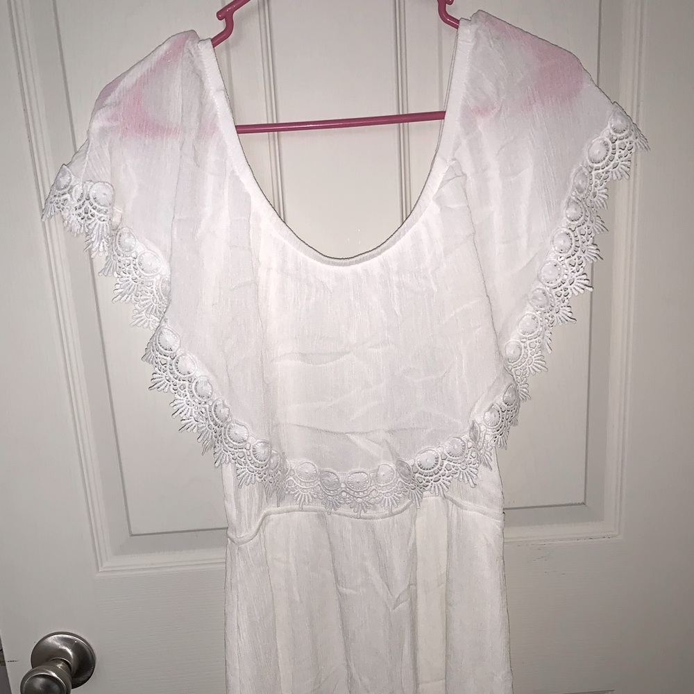 White off-the-shoulder dress